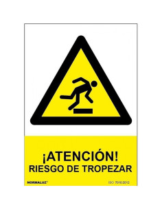 SEÑAL PELIGRO RIESGO DE TROPEZAR PVC 210X300MM 2