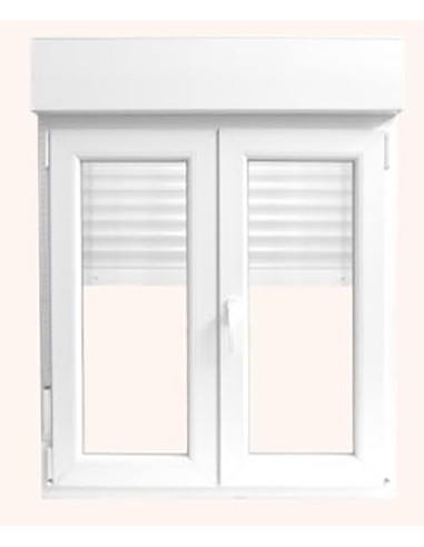 VENTANA CANDO PVC 2 HOJAS C/PERSIANA 100X117