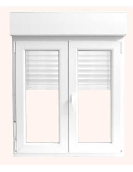 VENTANA CANDO PVC 2 HOJAS C/PERSIANA 100X117