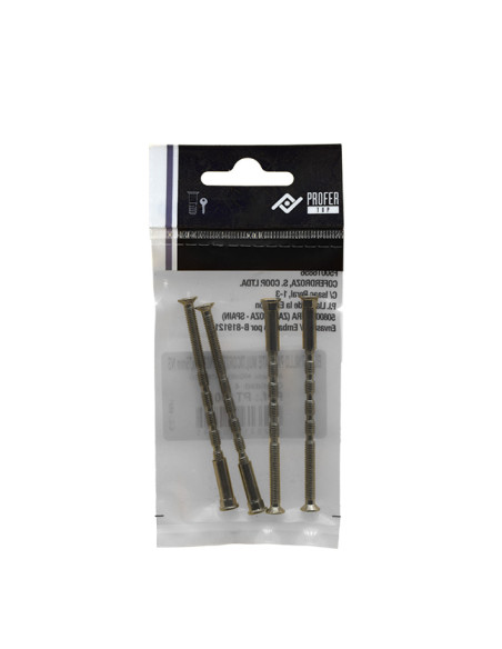 TORNILLO PASANTE ENSAMBLAR NIQUEL SATINADO BL4 M4X75