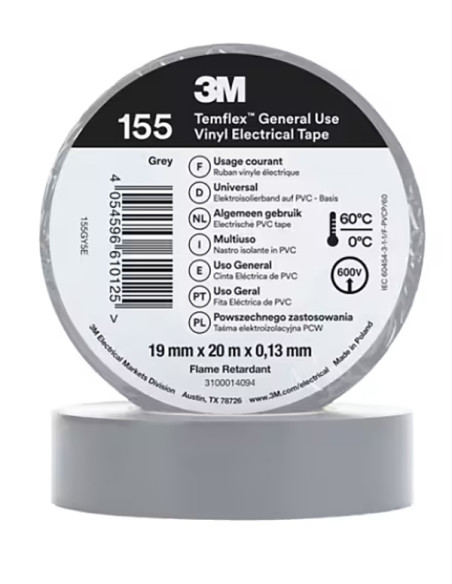 CINTA AISLANTE GRIS 20 MX19 MM