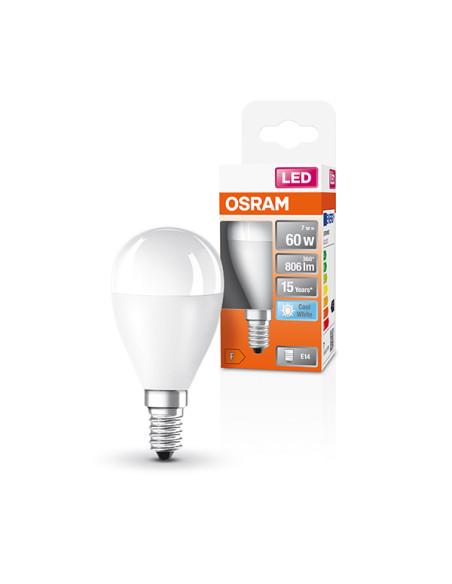 LAMPARA LED ESFERICA 840 E-14 LN 4000K 806 Lm 7 W