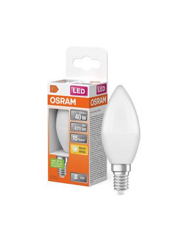 LAMPARA LED VELA 827 E14 LC 2700K 470LM 4,9 W