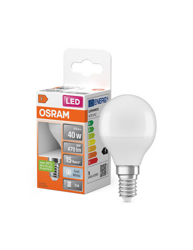 LAMPARA LED ESFERICA 840 E14 LN 4000K 470LM 4,9 W
