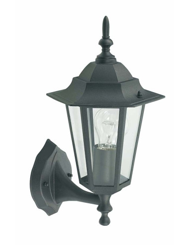APLIQUE ASCENDENTE ORLANDO NEGRO E27 60 W