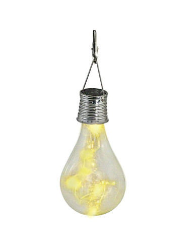 BOMBILLA SOLAR CRISTAL 4 LED