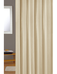 CORTINA BAÑO POLIESTER BEIGE 180X200 CM