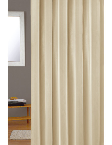 CORTINA BAÑO POLIESTER BEIGE 180X200 CM