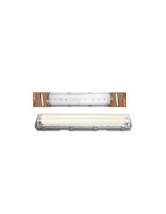 PANTALLA ESTANCA 120CM C/TUBO T8 3300LM 4000K LN 2X15 W 2