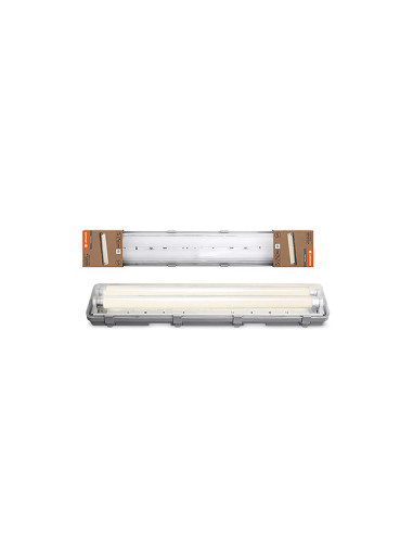 PANTALLA ESTANCA 120CM C/TUBO T8 3300LM 4000K LN 2X15 W