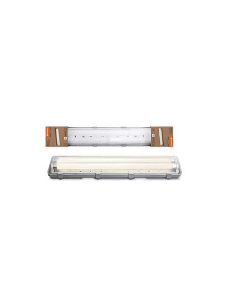 PANTALLA ESTANCA 120CM C/TUBO T8 3300LM 4000K LN 2X15 W