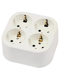BASE MULTIPLE 10/16A 4T TT S/CABLE CUADRADA 100X40X120 2