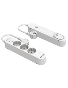 BASE MULTIPLE 3T 16A USB A + USB B C/INTERRUP. 250 V 2