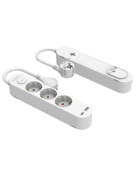 BASE MULTIPLE 3T 16A USB A + USB B C/INTERRUP. 250 V