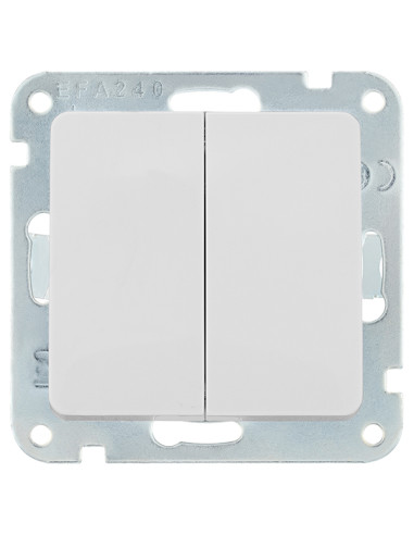 CONMUTADOR EMPOTRAR DOBLE BLANCO