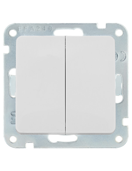 CONMUTADOR EMPOTRAR DOBLE BLANCO