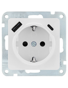 BASE ENCHUFE SCHUKO USB+USBC
