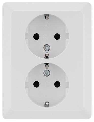 BASE ENCHUFE DOBLE SCHUKO 2P+TT