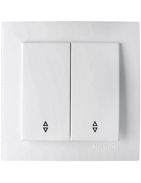 CONMUTADOR DOBLE EMPOTRAR BLANCO 10 A