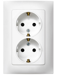 BASE ENCHUFE EMPOTRAR BLANCO DOBLE 16 A 2