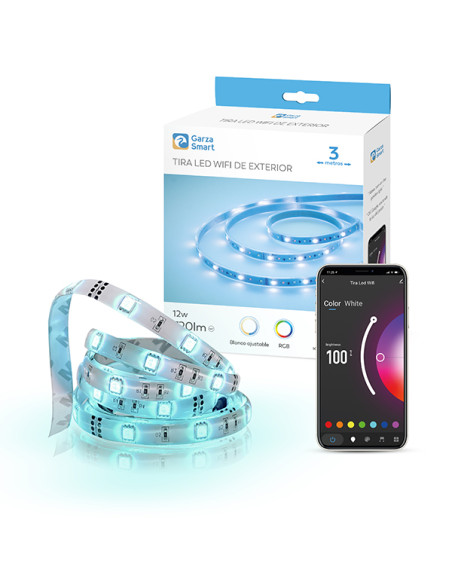 TIRA LED WIFI CCT+RGB EXTERIOR IP67 720LM 12W 3M