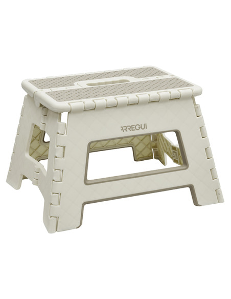 TABURETE MULTIUSO PLEGABLE CREMA 29X22X39CM