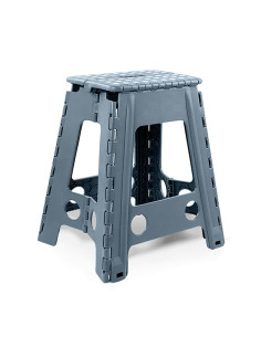 TABURETE MULTIUSO PLEGABLE GRIS 42X41.5X59 2