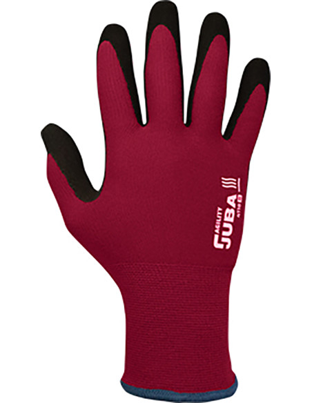 GUANTE NYLON NITRILO ROJO T.8