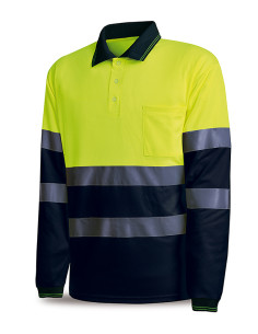POLO AV M/LARGA AMARILLO/AZUL XL 2