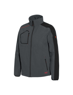 CHAQUETA SOFTSHELL GRIS ANTRACITA L 2