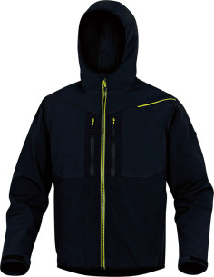 CHAQUETA SOFTSHELL NGR/AMARILLA M 2
