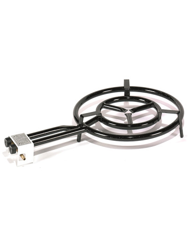 PAELLERO TUBO GAS BUTANO 2 FUEGOS 50 CM