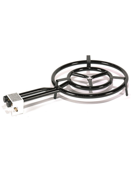PAELLERO TUBO GAS BUTANO 2 FUEGOS 50 CM