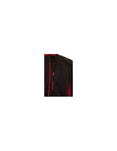 CHAQUETA POLAR NEGRO/ROJO M