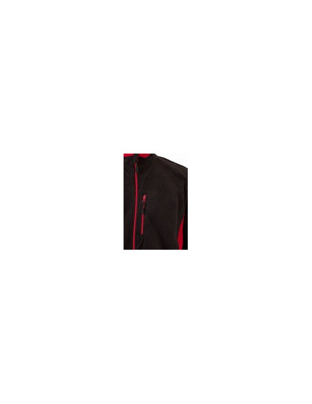 CHAQUETA POLAR NEGRO/ROJO M