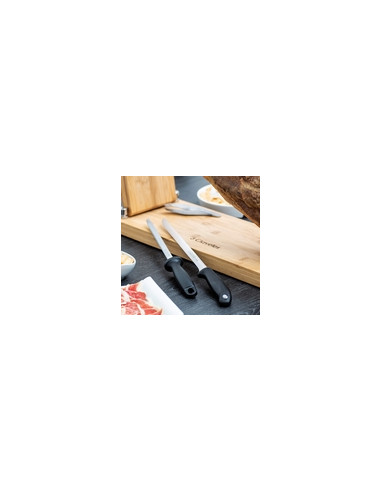 CUCHILLO JAMONERO+CHAIRA 25 CM