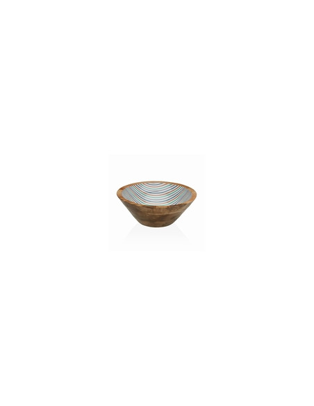 ENSALADERA MADERA RAYAS 30X30X10CM