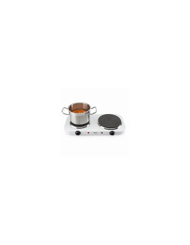 COCINA ELECTRICA DOBLE CON TERMOSTATO Y QUEMADOR 1000 W
