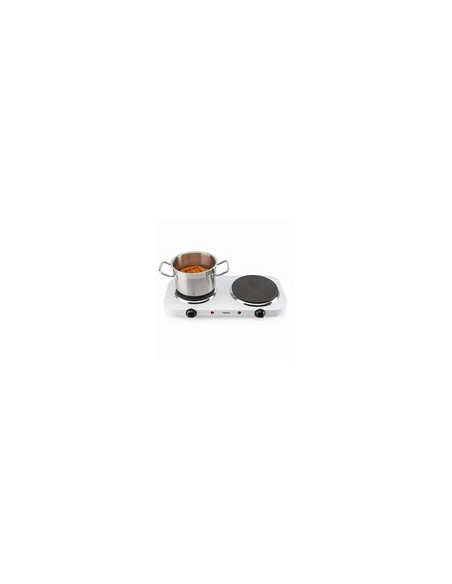 COCINA ELECTRICA DOBLE CON TERMOSTATO Y QUEMADOR 1000 W