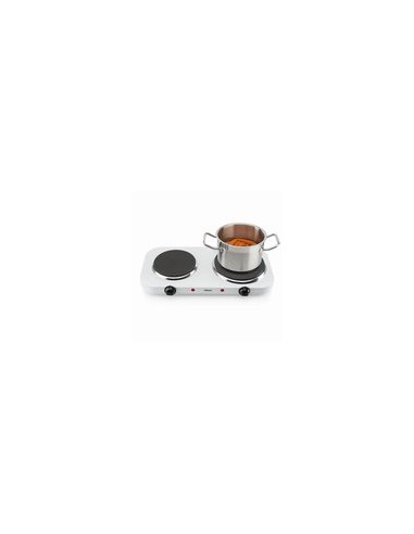 COCINA ELECTRICA DOBLE CON TERMOSTATO Y QUEMADOR 1000 W