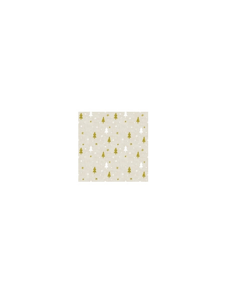 MANTEL ANTIMANCHAS NAVIDAD ABETOS 140X250 CM