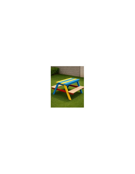 Mesa picnic infantil madera 89x85x48 cm