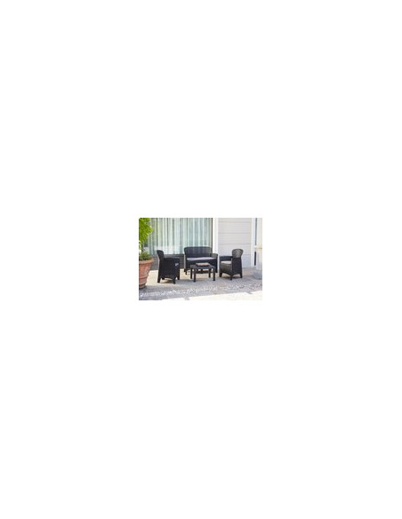 CONJUNTO RESINA JUNGLE ANTRACITA C/ COJIN 100X40X120