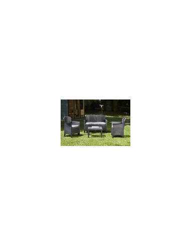 CONJUNTO RESINA JUNGLE ANTRACITA C/ COJIN 100X40X120