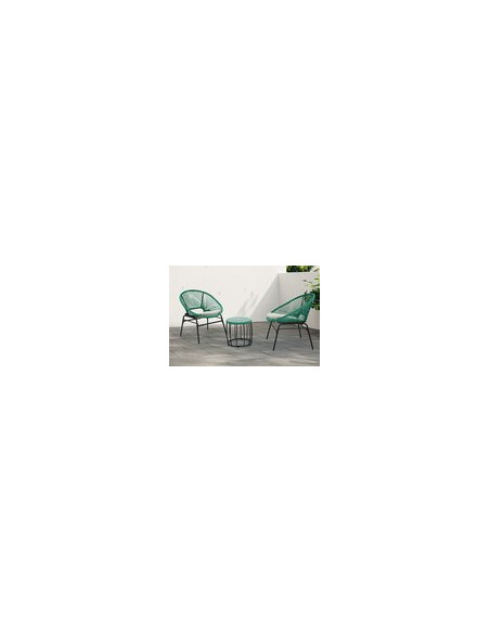 CONJUNTO ACERO/PE RATAN EOLO 3 PZAS