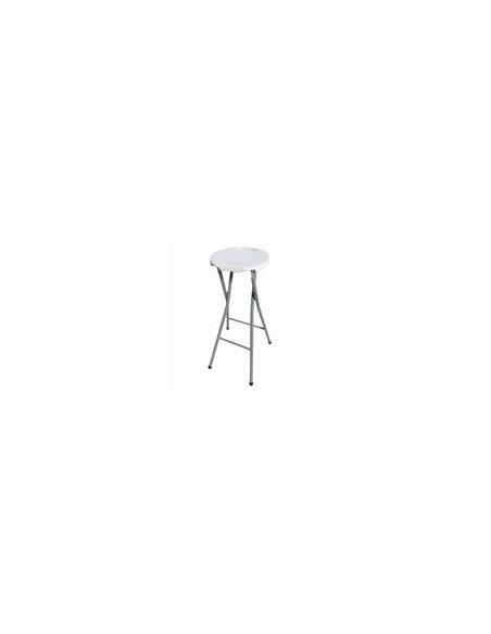 PACK 2 TABURETES REDONDOS PLEGABLES BLANCOS 32X76CM