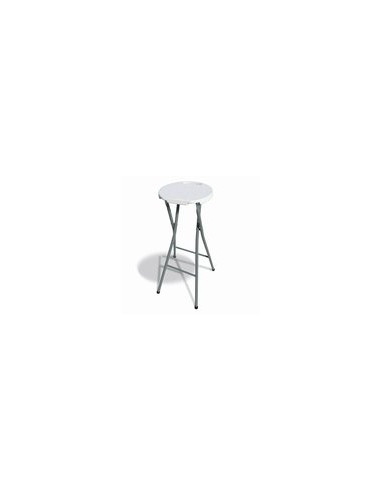 PACK 2 TABURETES REDONDOS PLEGABLES BLANCOS 32X76CM