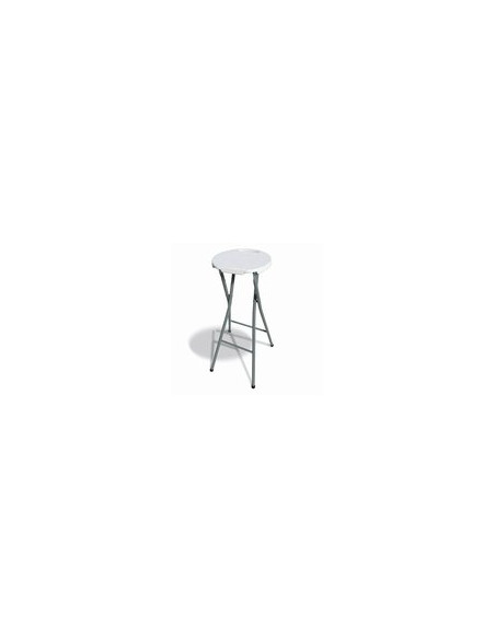 PACK 2 TABURETES REDONDOS PLEGABLES BLANCOS 32X76CM
