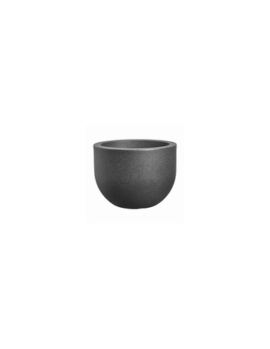 MACETA EXT. GRACE ROUND PIEDRA ANTRACITA 40 CM