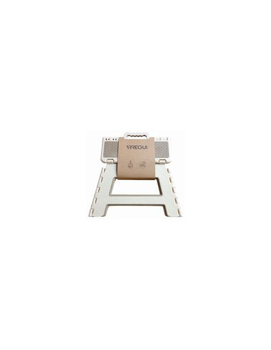 TABURETE MULTIUSO PLEGABLE CREMA 29X22X39CM